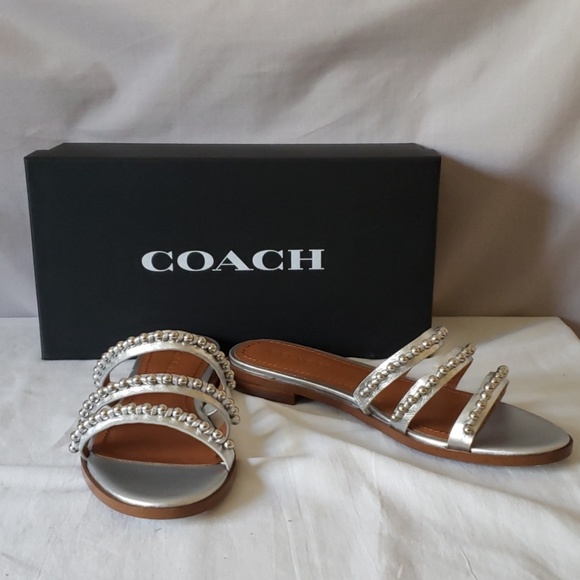 Coach Shoes - New w/ box - Coach ISABC MTLE Silver Sandals